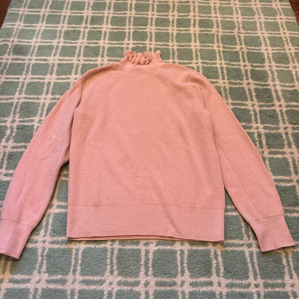 J.Crew ruffle neck sweater EUC S
